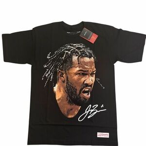 Mitchell & Ness Jalen Brunson NBA Unisex Black Real Big Face Player T-Shirt